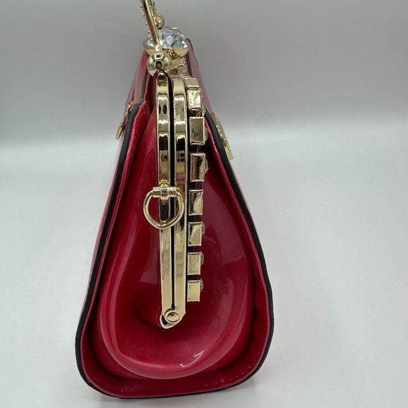 NWT Brangio Italy Starry Embrace Metallic Clutch/Crossbody - Rose - Picture 6 of 15